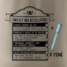 Vintage nápis Triko na rozlučku s úkoly pro ženicha