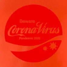 Corona virus pandemic logo