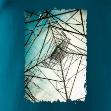 Barevné nebe - stožáry vysokého napětí