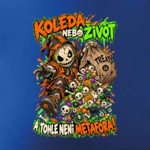 Halloweenský koledník s pytlem strašidelných sladkostí