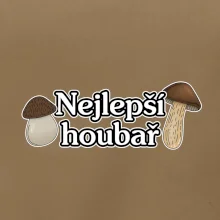 Nejlepší houbař - nápis s houbama
