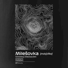 Milešovka - vrstevnice v obdélníku