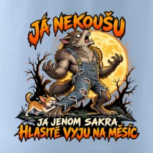 Vlkodlak s čivavou vyje na měsíc