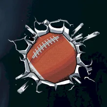 Americký fotbal míč v triku