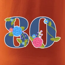 Květinové číslo kreslené - 80