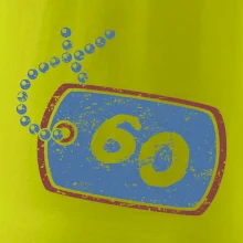 60 na krku štítek