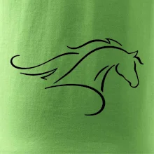 Kůň - bežící silueta hlavy