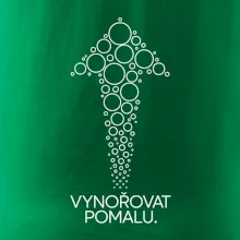 Vynořovat pomalu šipka vzhůru vytvořená z potápěčských bublinek