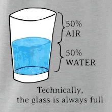 Technically, the glass is always full Technically, the glass is always full