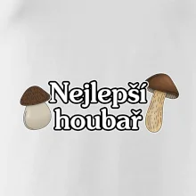 Nejlepší houbař - nápis s houbama