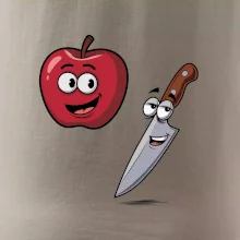 Parové triko - Jablko a nůž