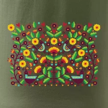 Folklor - barevně kvetiny obdélník