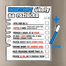 Triko na rozlučku s úkoly na předek pro ženicha Triko na rozlučku s úkoly na předek pro ženicha