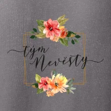 Tým nevěsty čtverec oranžový