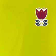 Folklor na prsu květina čtyřlistá