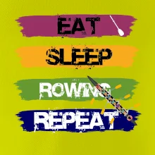 Eat sleep rowing repeat barevné