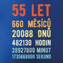 Narozeniny 55 přepočet času