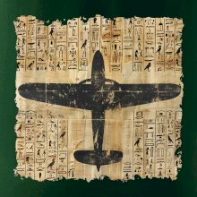 Egyptské hieroglyfy letadlo