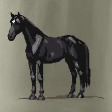 Černý kůň pixel