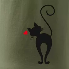 Zamilovaná kočka zezadu