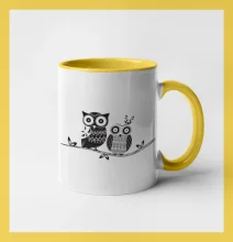 Dvě sovy abstraktní