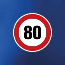 Dopravní značka - omezení rychlosti 80