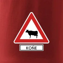 Dopravní značka - Pozor koně / kráva
