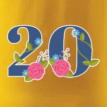 Květinové číslo kreslené - 20