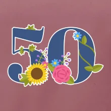 Květinové číslo kreslené - 50