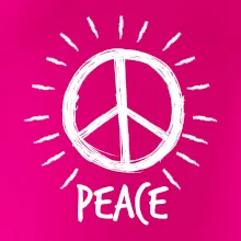 Peace symbol černobílý