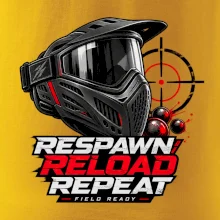 Paintballová maska respawn reload repeat