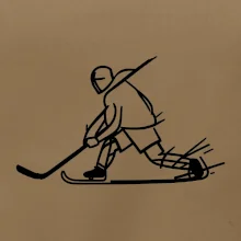 Kreslený hokejista tučnou fixou