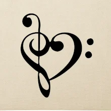 Houslový klíč srdce