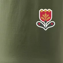 Folklor na prsu tulipán