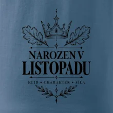 Narozen v listopadu koruna a dubové listy
