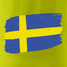 Švédsko vlajka štětkou