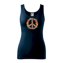 Peace symbol červené květiny