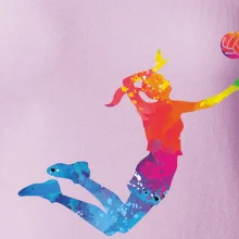 Volejbalistka splash s míčem