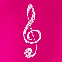 Houslový klíč kreslený