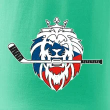 Lev s hokejkou v tlamě - Česká vlajka