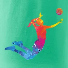 Volejbalistka splash s míčem