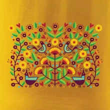 Folklor - barevně kvetiny obdélník