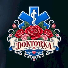 Doktorka - kříž a růže