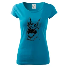 Černobílá karikatura Německý ovčák