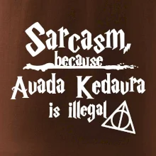 Harry - Sarcasm, because Avada Kedavra is illegal