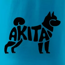 Akita Inu - Nápis v těle