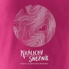 Králický Sněžník - vrstevnice v kruhu