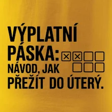 VÝPLATNÍ PÁSKA: Návod, jak přežít do úterý