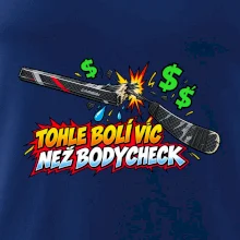 Zlomená hokejka bolí víc než bodycheck