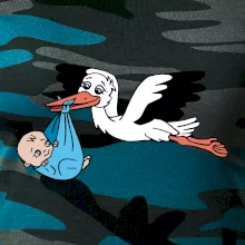 Čáp a miminko - kluk (Hana-creative)